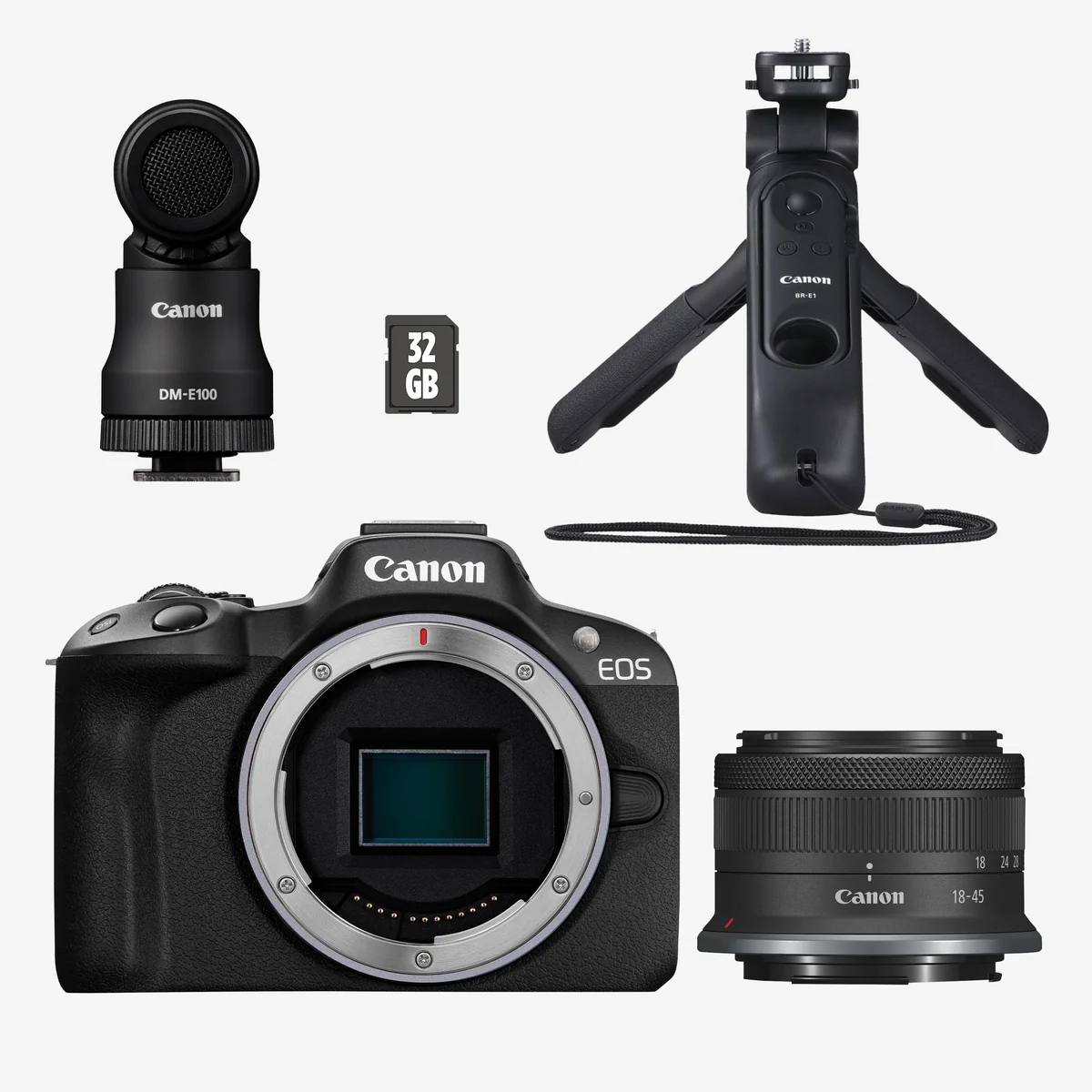 Canon EOS R50 BK + RF-S 18-45mm F4.5-6.3 IS STM Vlogger Kit