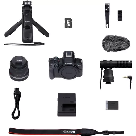 Canon EOS R50 BK + RF-S 18-45mm F4.5-6.3 IS STM Vlogger Kit - Image 6