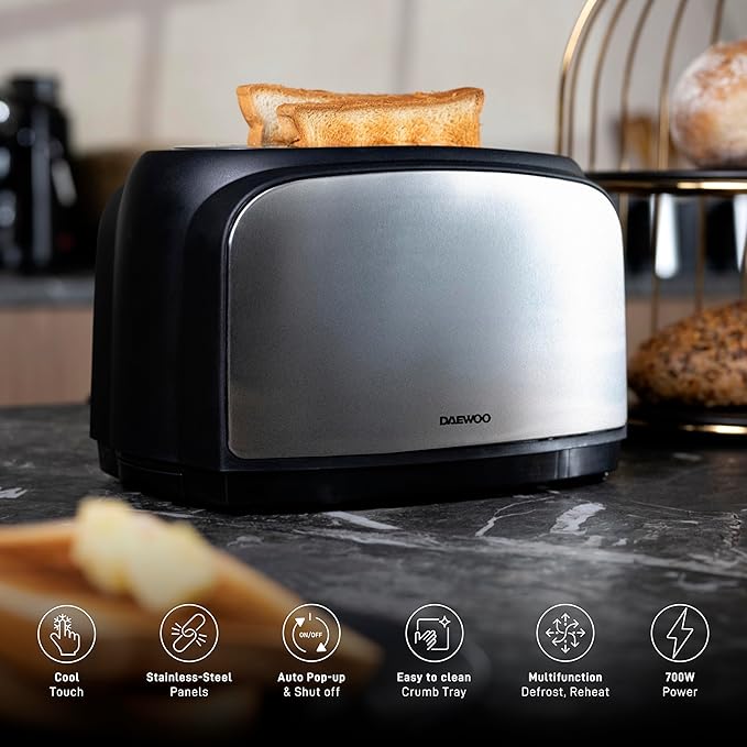 Daewoo 2-Slice Cool Touch Toaster, DST-8366 - Image 5