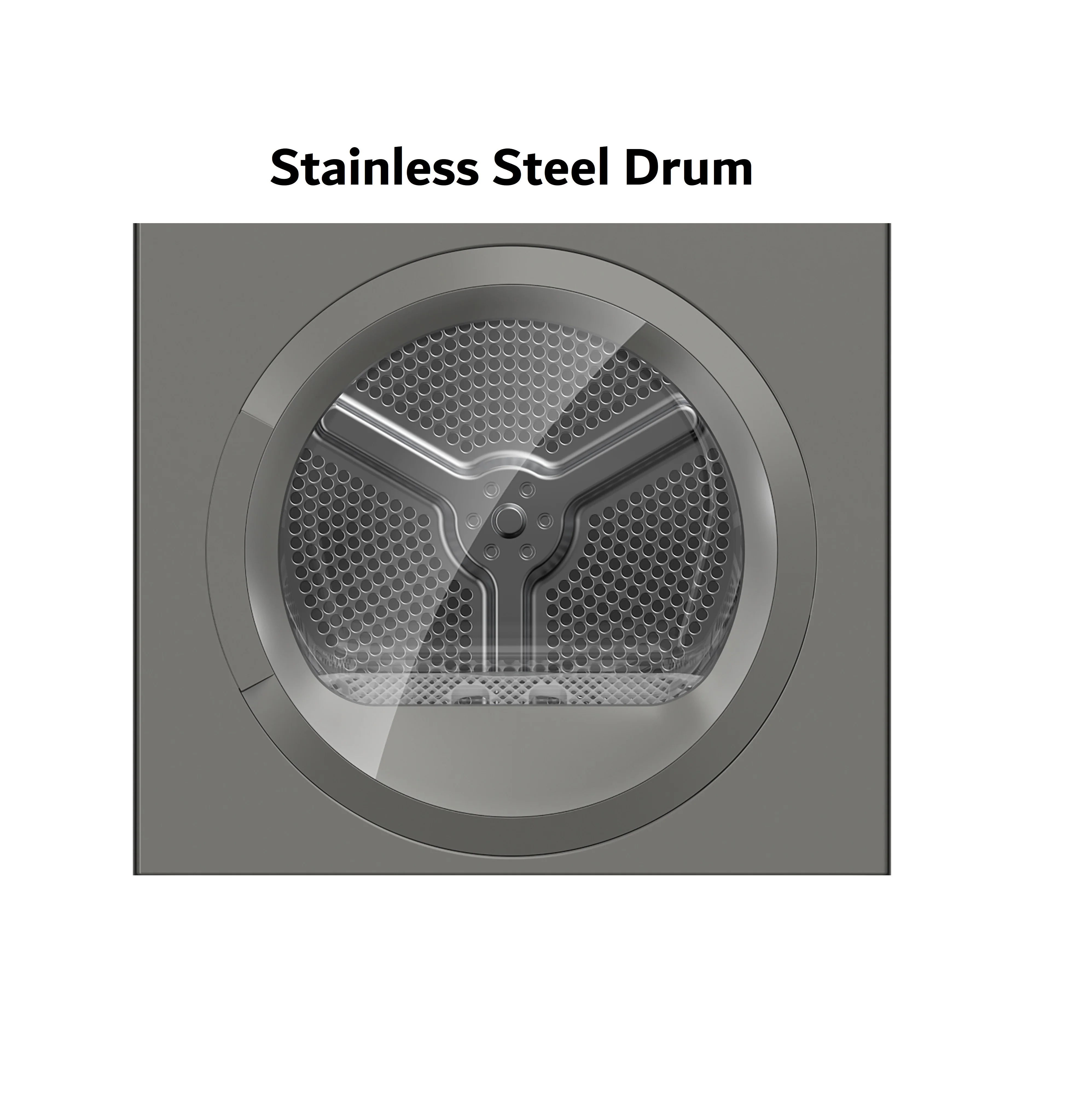 Daewoo Front Load 8 kg Condenser Dryer, Tumble Dryer, Made in Turkiye, 15 programs, LED Display, 1 year warranty, Silver, DCD-8S15P