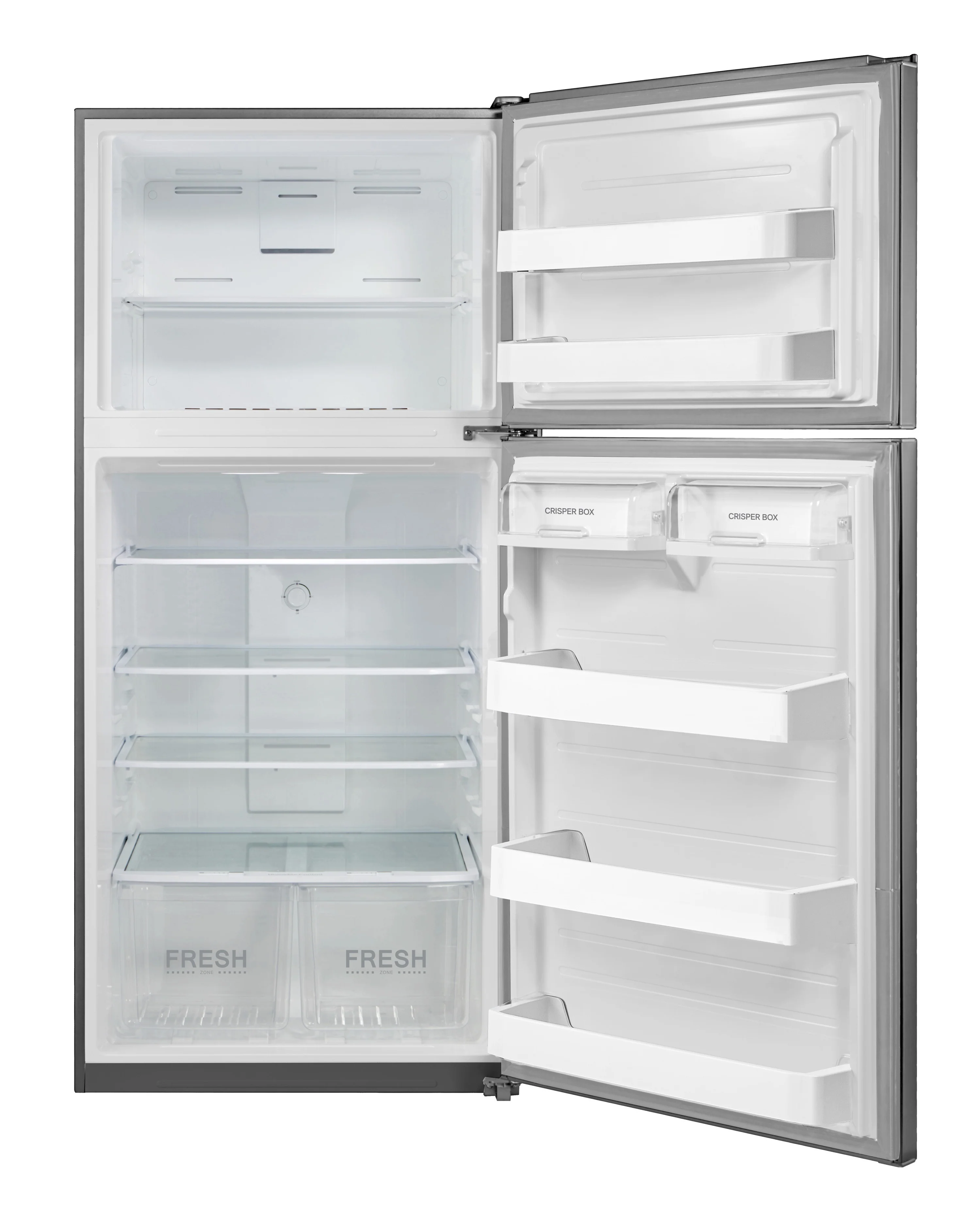 Daewoo Top mount Refrigerator 650L capacity, Tempered glass, No Frost, Stainless steel, Inverter compressor, Dual vegetable compartment, Stainless Steel, FR-921VSIN - Image 2