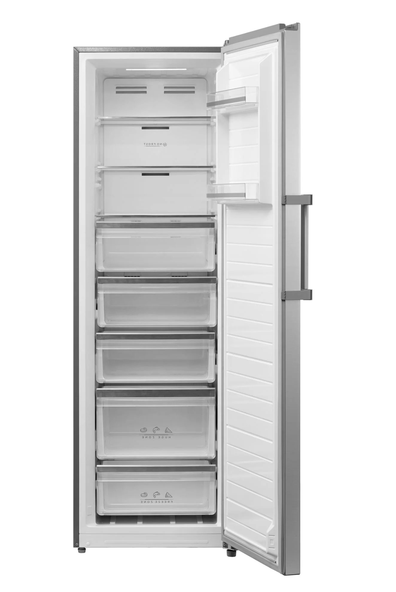 Daewoo Upright Freezer 257L Capacity, No Frost, 3D circulation, Energy saving, Convertible, Stainless Steel, DUF-392S - Image 2
