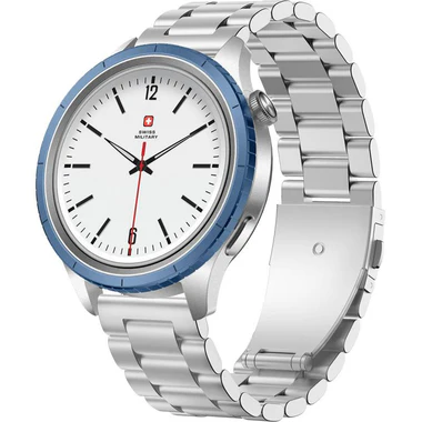 DOM 8 Smartwatch with Steel Strap – Blue - Image 2