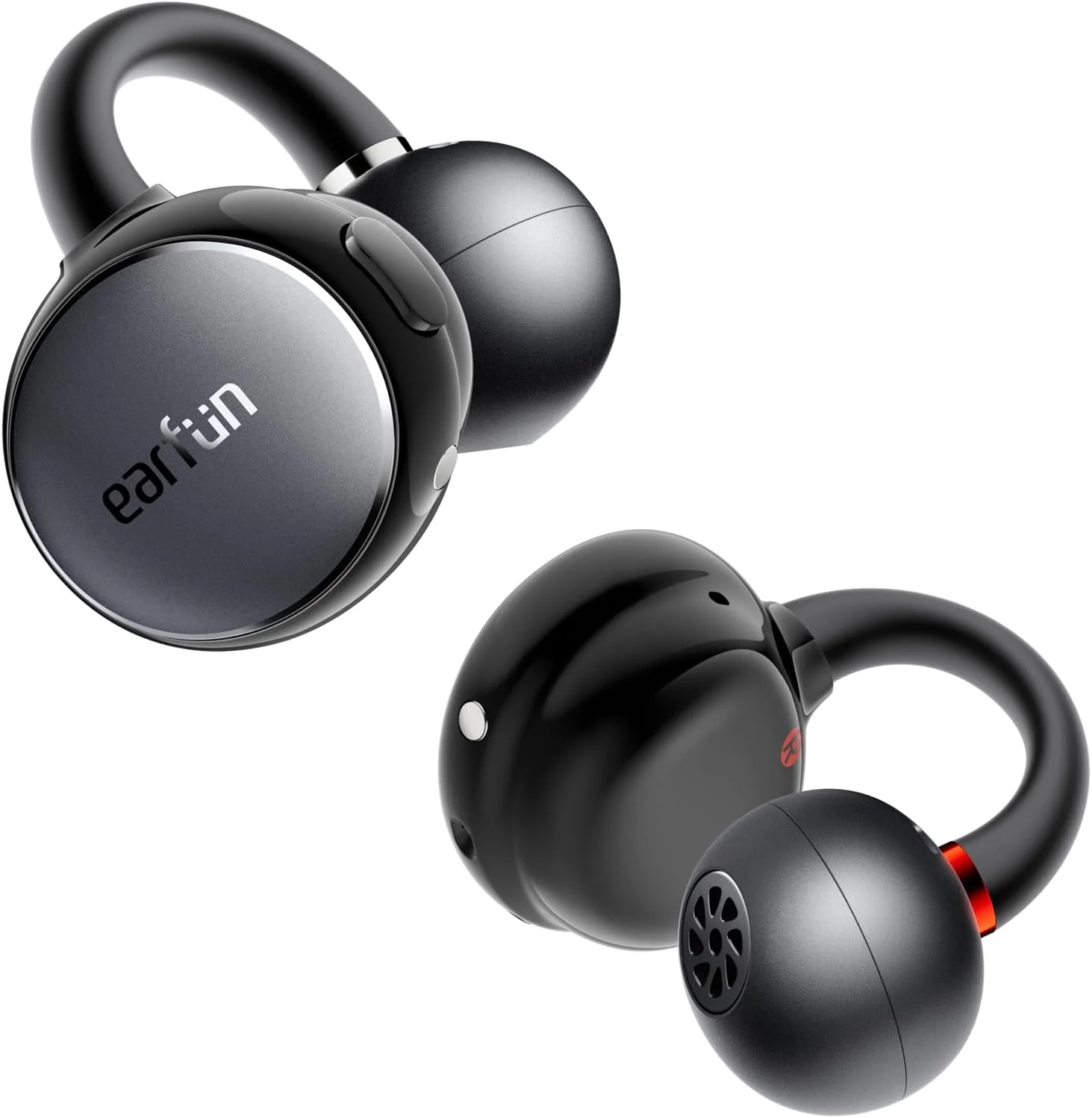 EarFun Clip Open Ear Headphones, Clip on Earphones Wireless Bluetooth 6.0 Headphones, Adaptive Comfort with Secure Fit, LDAC, 2 Mics AI ENC Call, Hi-Res Audio, 40H Playtime, IP55