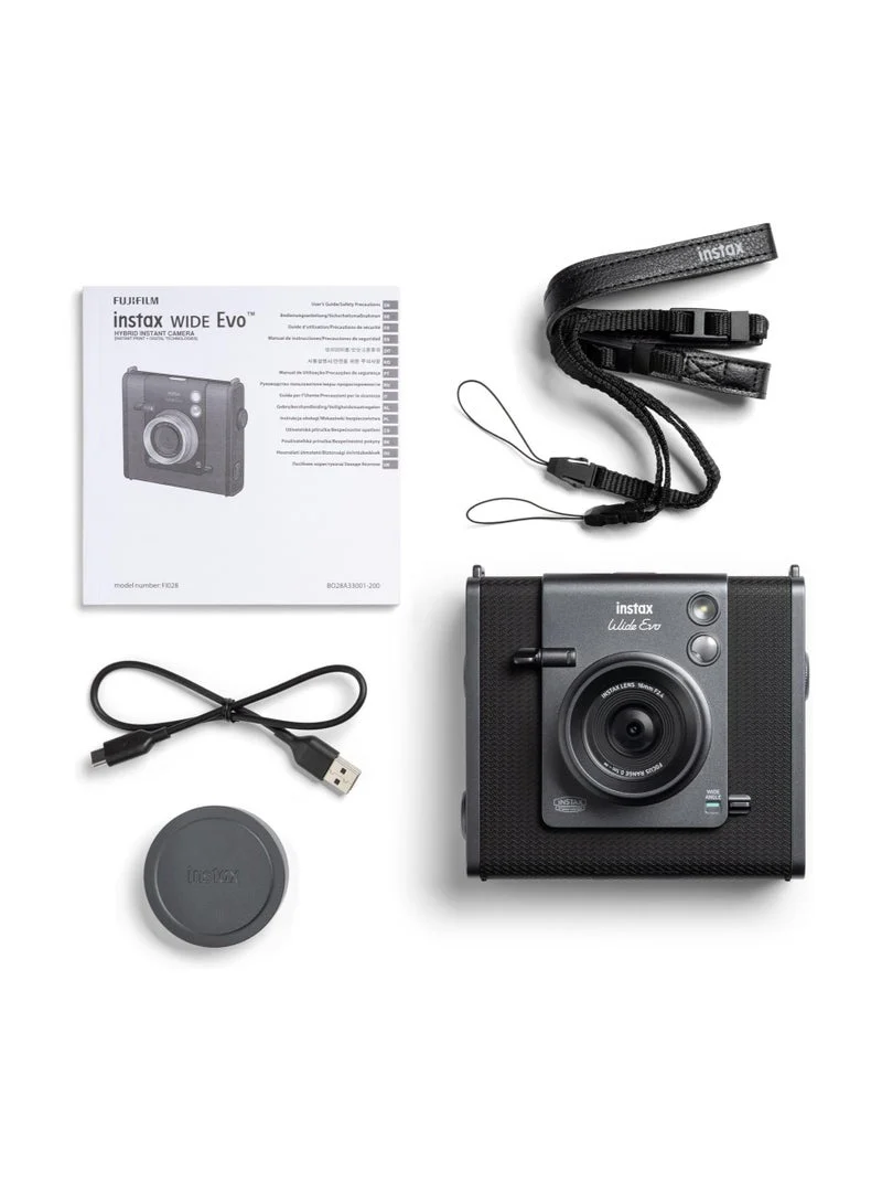 FUJIFILM INSTAX WIDE EVO HYBRID INSTANT BLACK CAMERA - Image 5