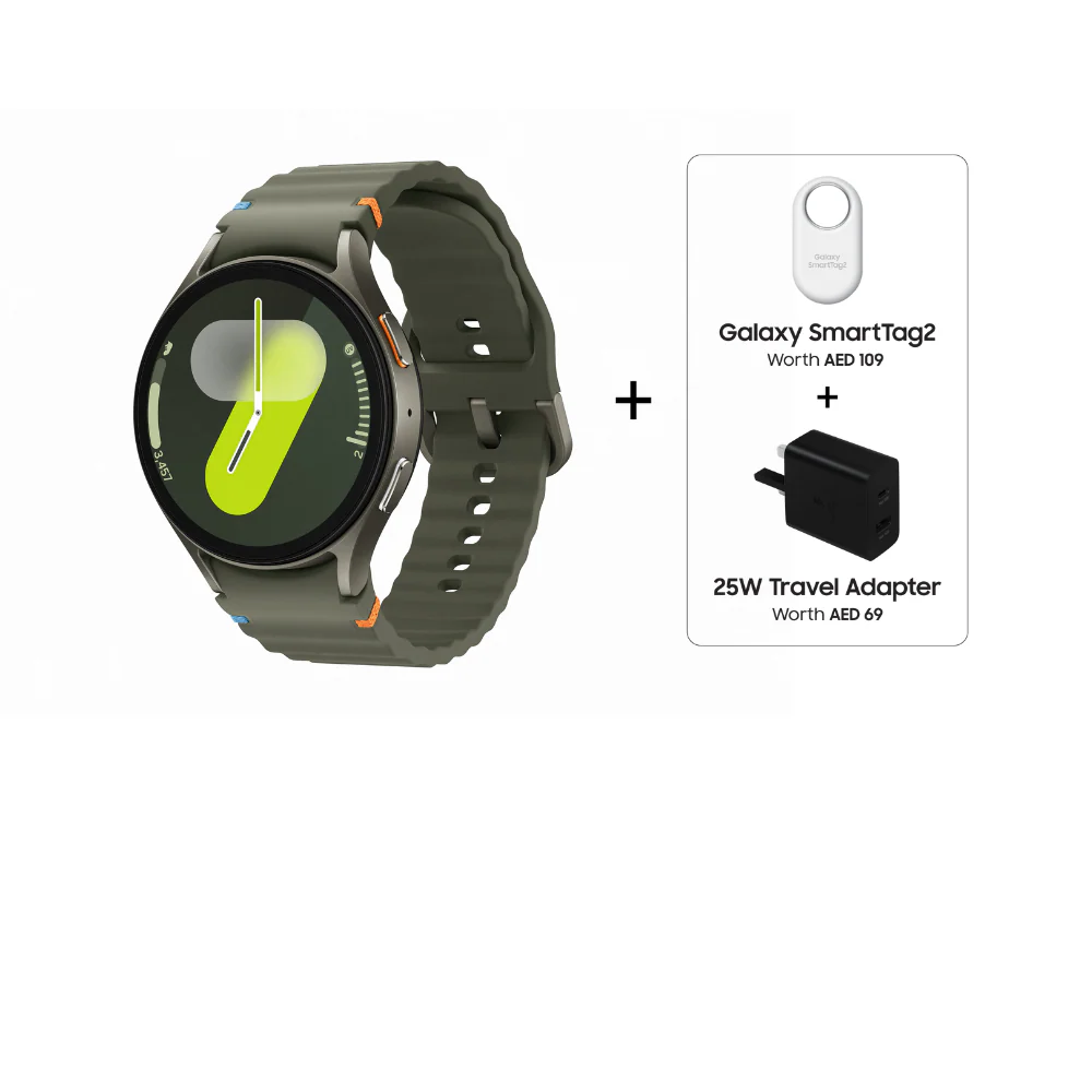 Samsung Galaxy Watch7 40mm BT - Green+Smarttag2+25W Travel Adaptor