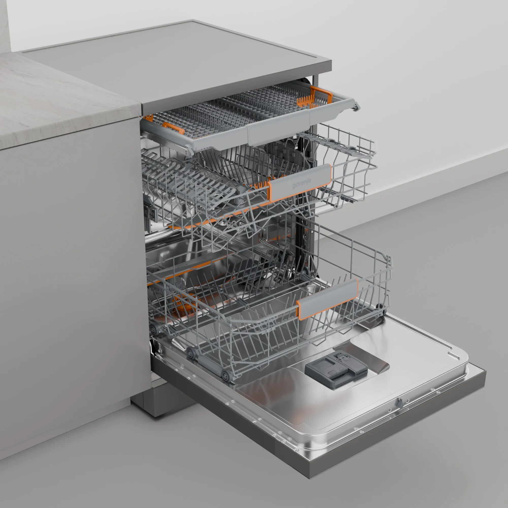 Gorenje 16 Place Settings Dishwasher, 60cm, Wi-Fi, Grey, GS673B90X - Image 6