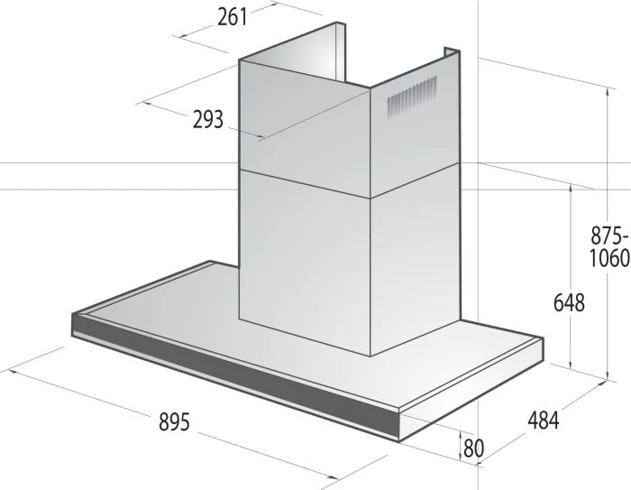 Gorenje Built-In Chimney Hood, T-shape, 90cm, Stainless Steel, WHT944EXGB - Image 6