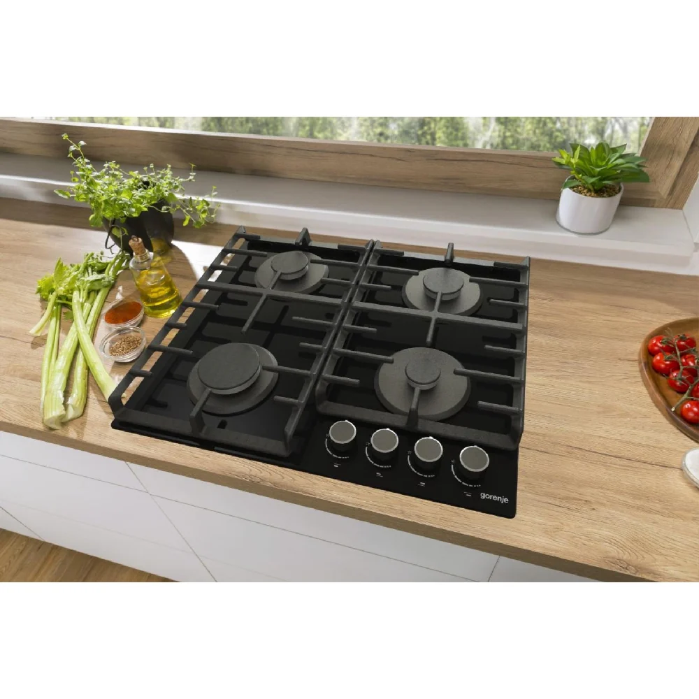 Gorenje Built In Gas Hob with 4 Burner Black GT642AB - Image 6