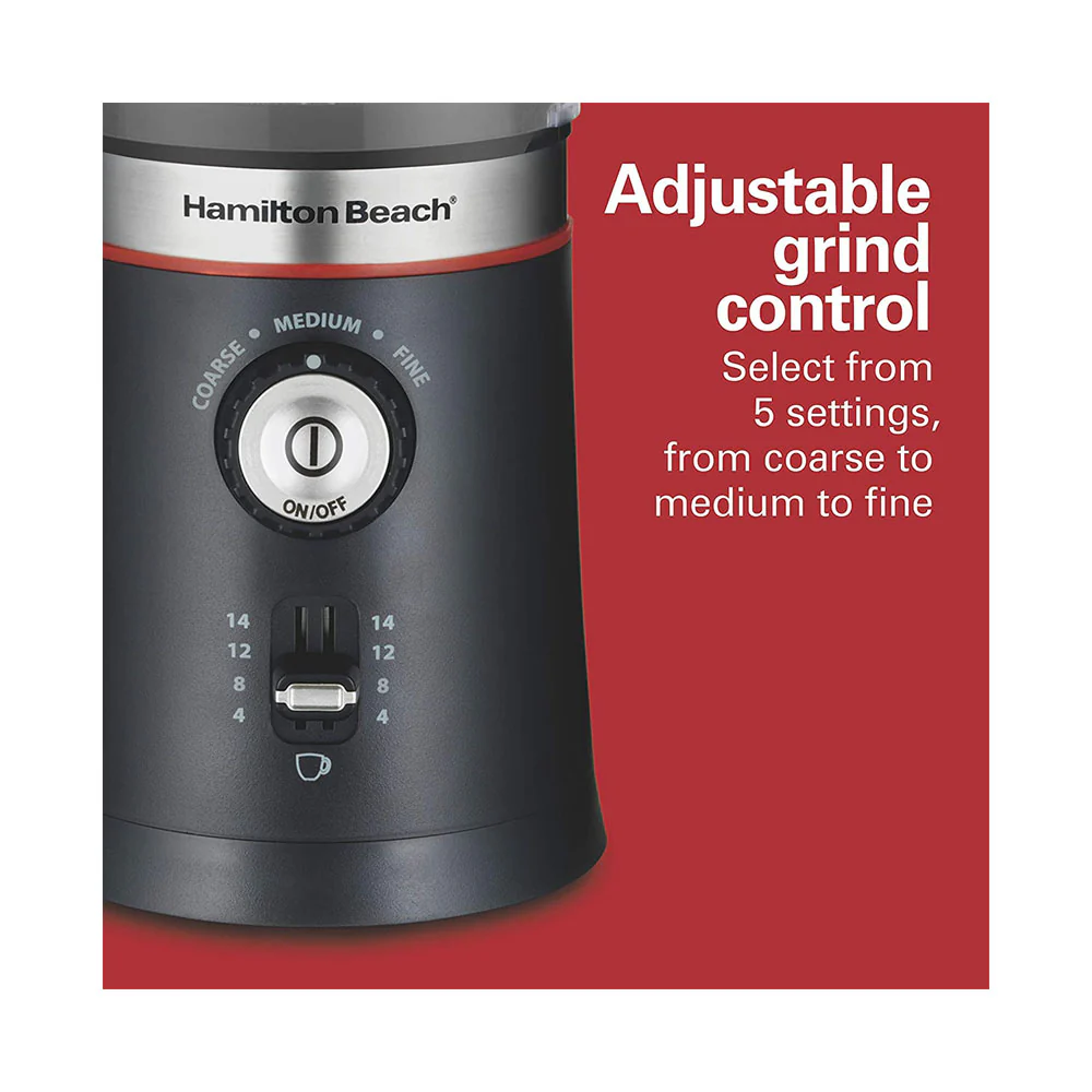 Hamilton Beach 14 Cup Coffee Grinder Black - Image 4