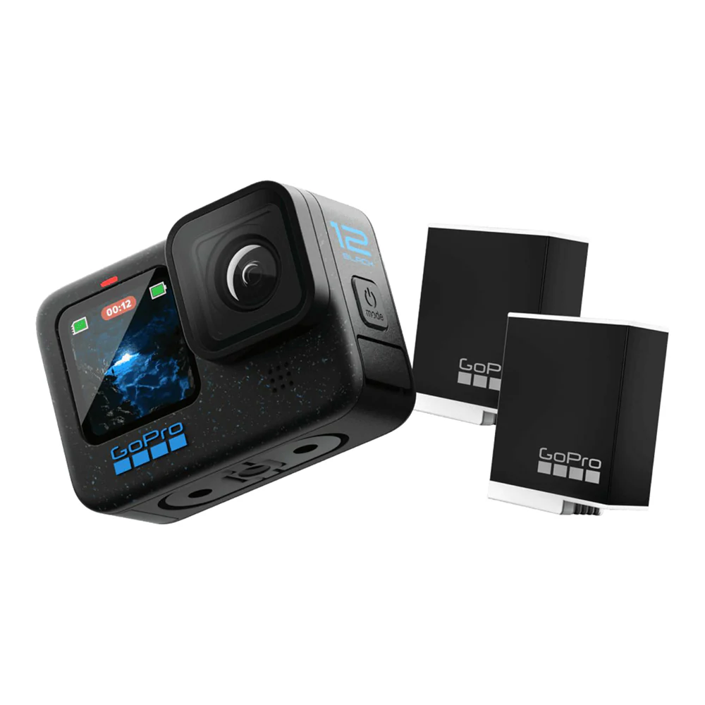GoPro HERO12 Black Action Camera Waterproof with 5.3K60 Ultra HD Video, 27MP Photos, HDR, 1/1.9 inch Image Sensor, Live Streaming, Webcam, Stabilization+ Accessories Bundle