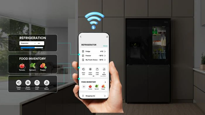 HISENSE Four Door French Smart Refrigerator, 607 L, Grey, RQ9P780TTB1 - Image 4