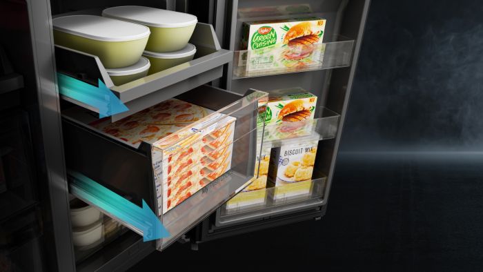 HISENSE Four Door French Smart Refrigerator, 607 L, Grey, RQ9P780TTB1 - Image 7