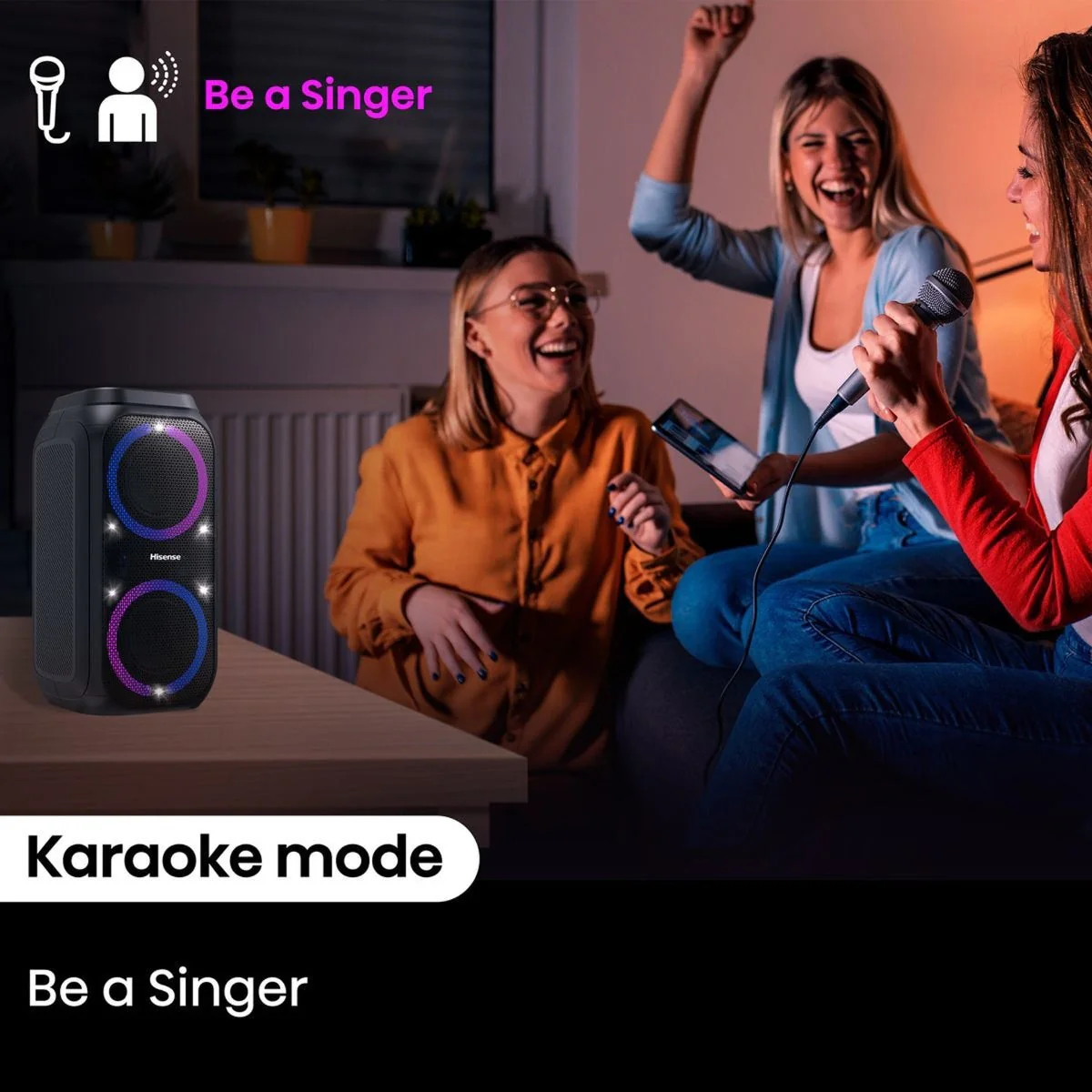 Hisense Portable Bluetooth Party Speaker, 160W, 12Hr Battery, IPX4 – Party Rocket 160 - Image 8