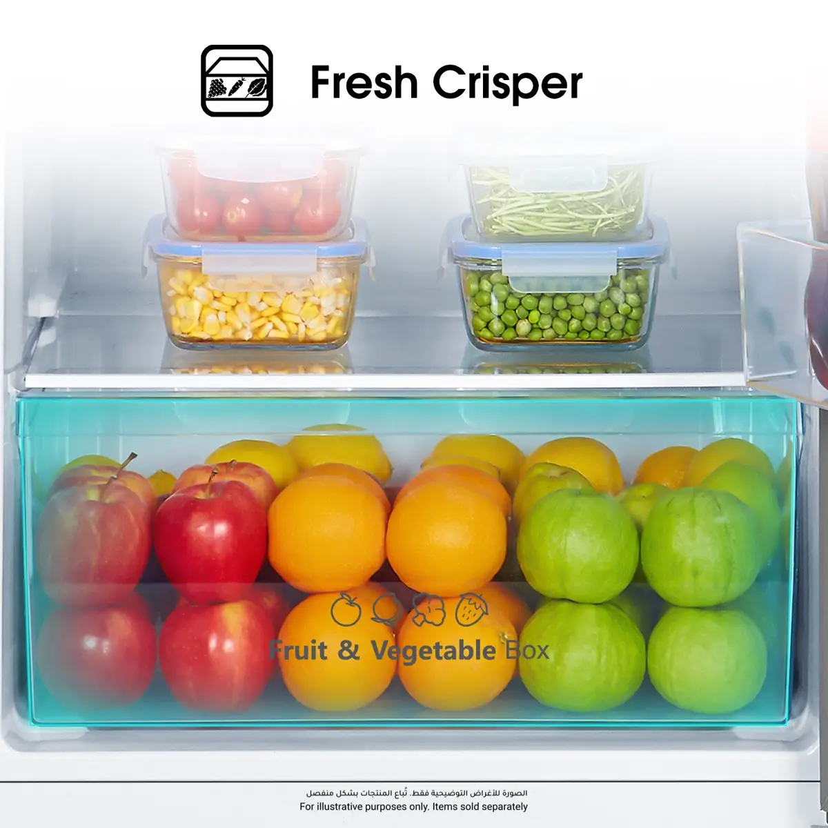 Hisense Top Freezer Refrigerator, 326L, Stainless Steel, RT3N418NAI - Image 3