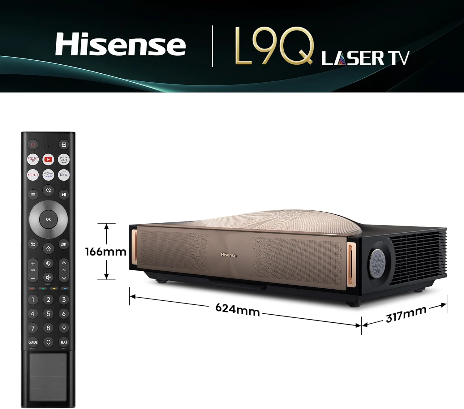 Hisense Ultra Short Throw Triple Laser Projector, 4K UHD Smart Projector – L9Q - Image 3