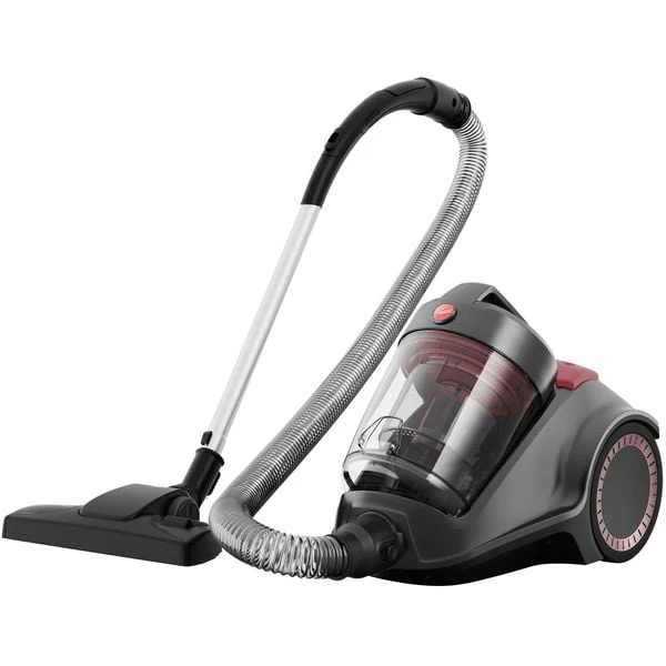 Hoover CDCY-P6ME Power 6 Advanced 2200W Vacuum Cleaner, One Touch Easy Empty Bin, Single Cyclonic Technology, HEPA Filter, Ideal for Allergy Sufferers, Pet Owners, Efficient Home Cleaning - Grey Red