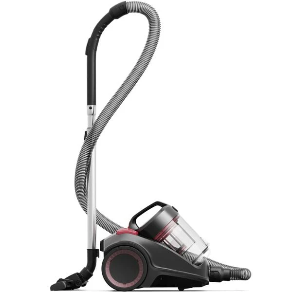 Hoover CDCY-P6ME Power 6 Advanced 2200W Vacuum Cleaner, One Touch Easy Empty Bin, Single Cyclonic Technology, HEPA Filter, Ideal for Allergy Sufferers, Pet Owners, Efficient Home Cleaning - Grey Red - Image 2