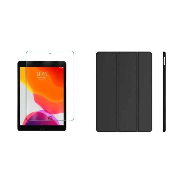 Inet Screen Protector with Leather Case for Apple iPad 10.2 inch/10.5? Clear