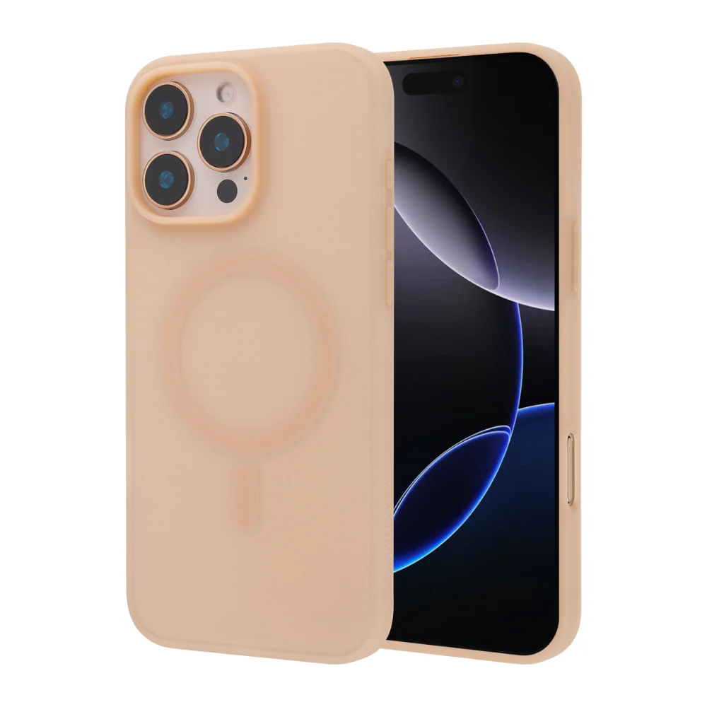 Infinyty Airify Ultra-Thin Semi-Transparent Silicone MagSafe Case iPhone 16 Pro, Sand