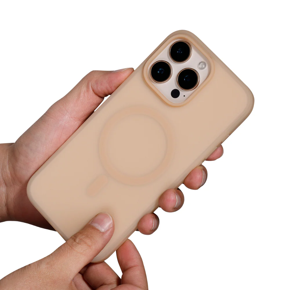 Infinyty Airify Ultra-Thin Semi-Transparent Silicone MagSafe Case iPhone 16 Pro, Sand - Image 3