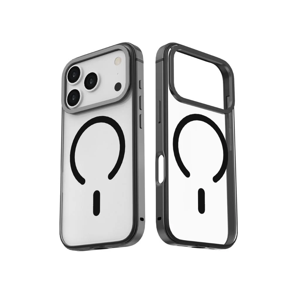 Infinyty Cirra Clear Case with Metallic Accents iPhone 17 Pro, Black - Image 3
