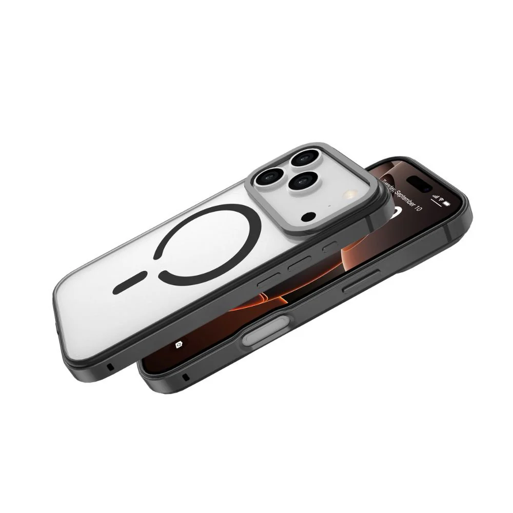 Infinyty Cirra Clear Case with Metallic Accents iPhone 17 Pro, Black - Image 4