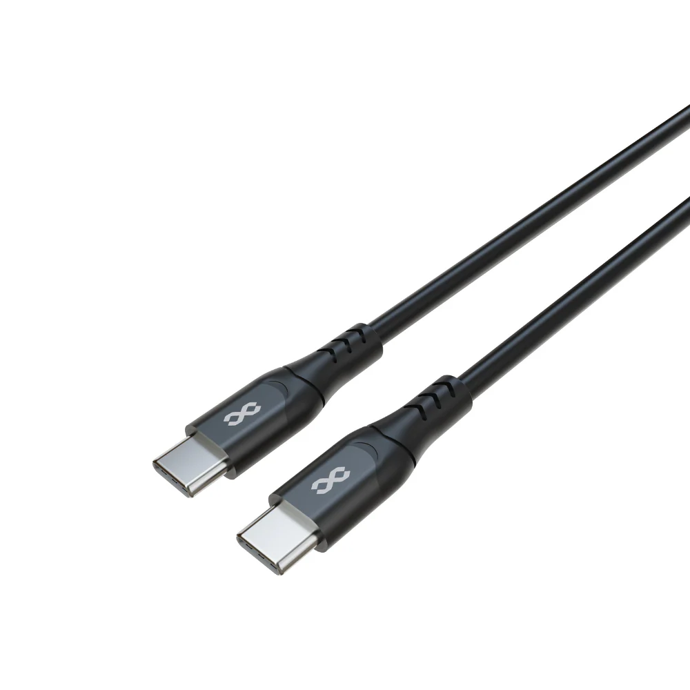 Infinyty DuoFlex-II Silicone USB-C to USB-C Cable, 100W, 2m, Black - Image 6