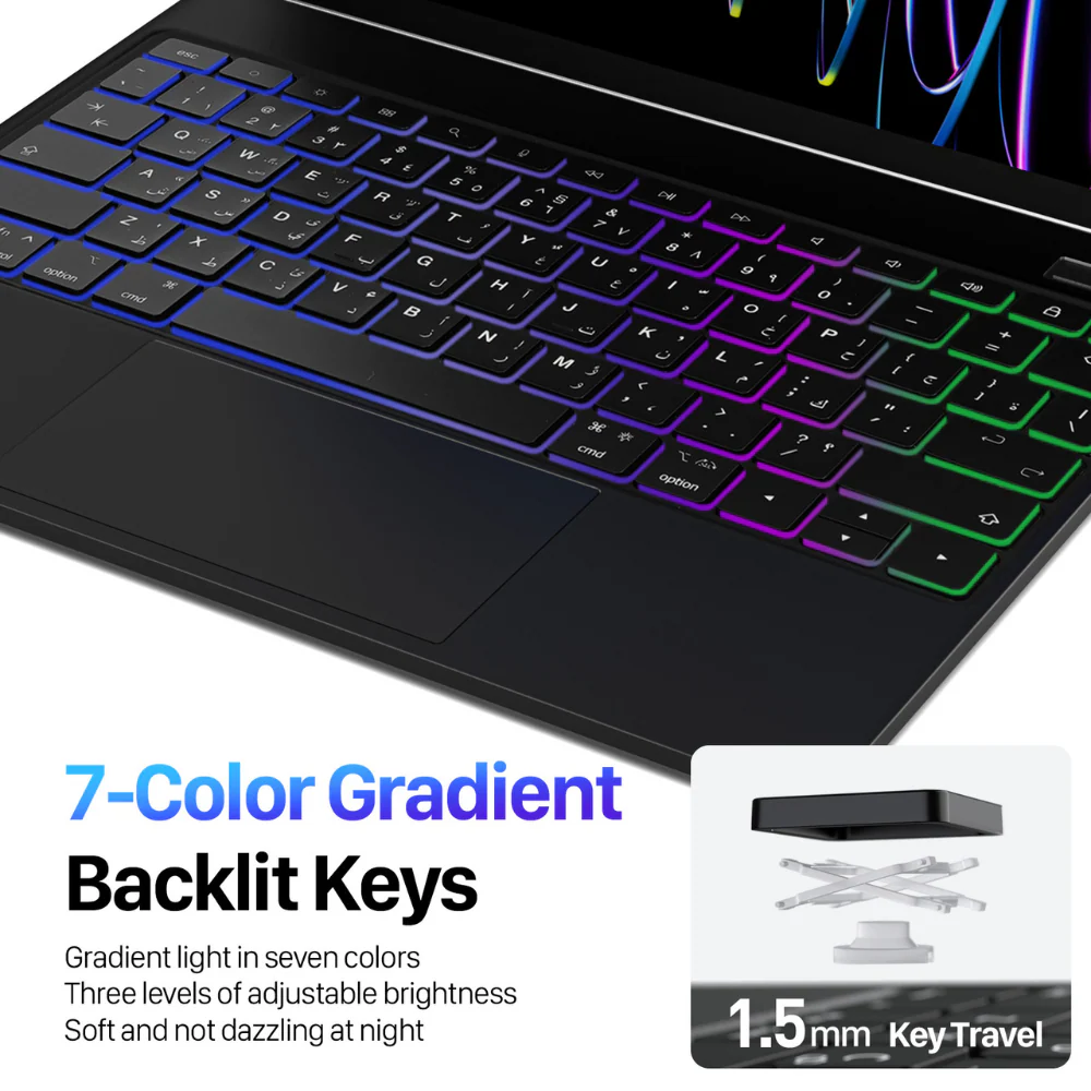 Infinyty EXIVO-II Keyboard for iPad Pro 13-inch, Black - Image 6