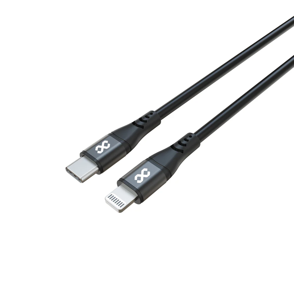 Infinyty Flexera Silicone Lightning Cable USB-C to Lightning, 60W, 1m, Black - Image 3