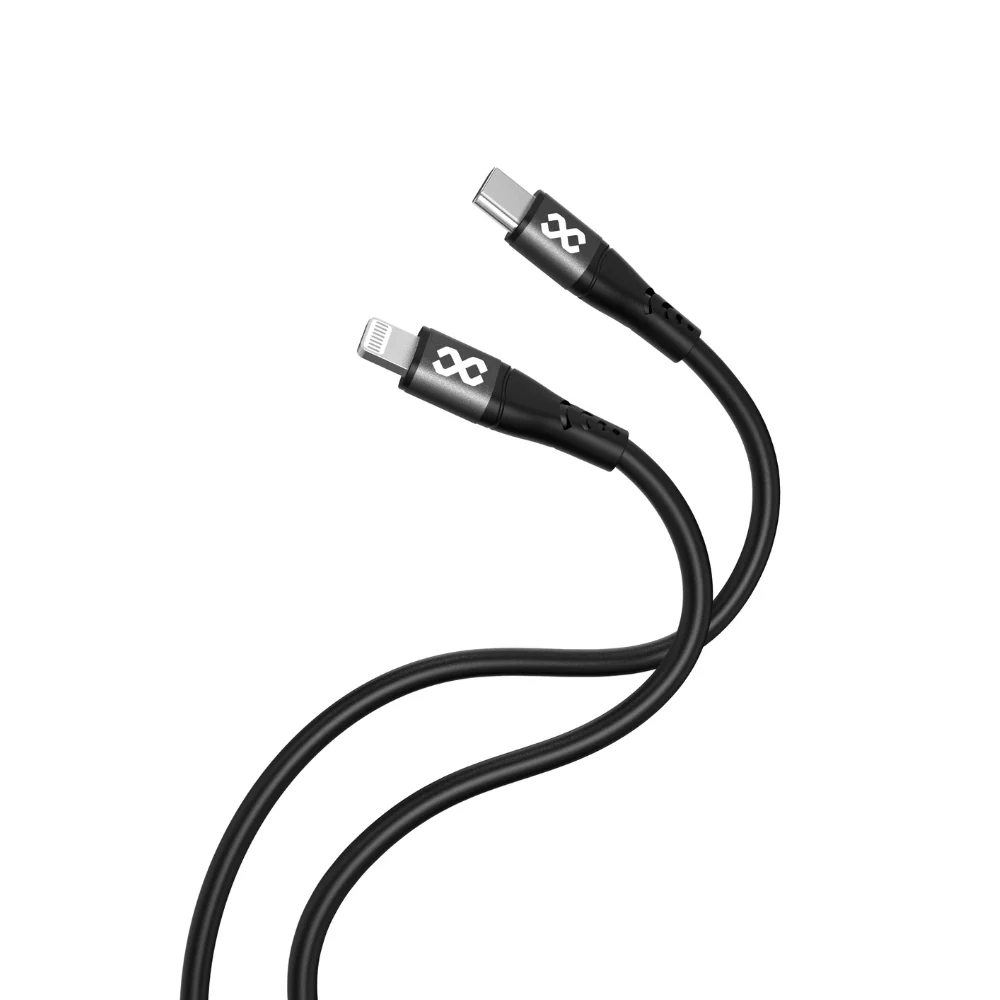 Infinyty Flexera Silicone Lightning Cable USB-C to Lightning, 60W, 1m, Black - Image 7
