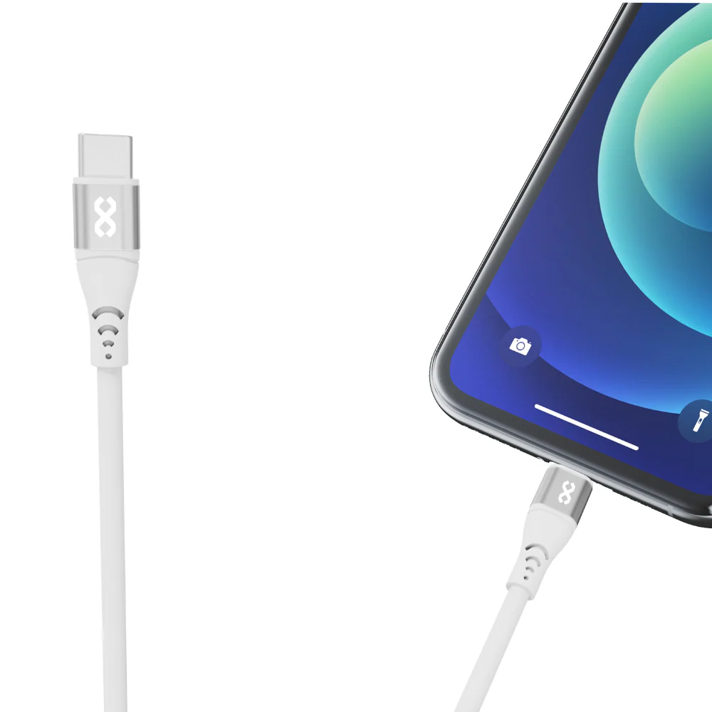 Infinyty Flexera Silicone Lightning Cable USB-C to Lightning, 60W, 1m, White - Image 4