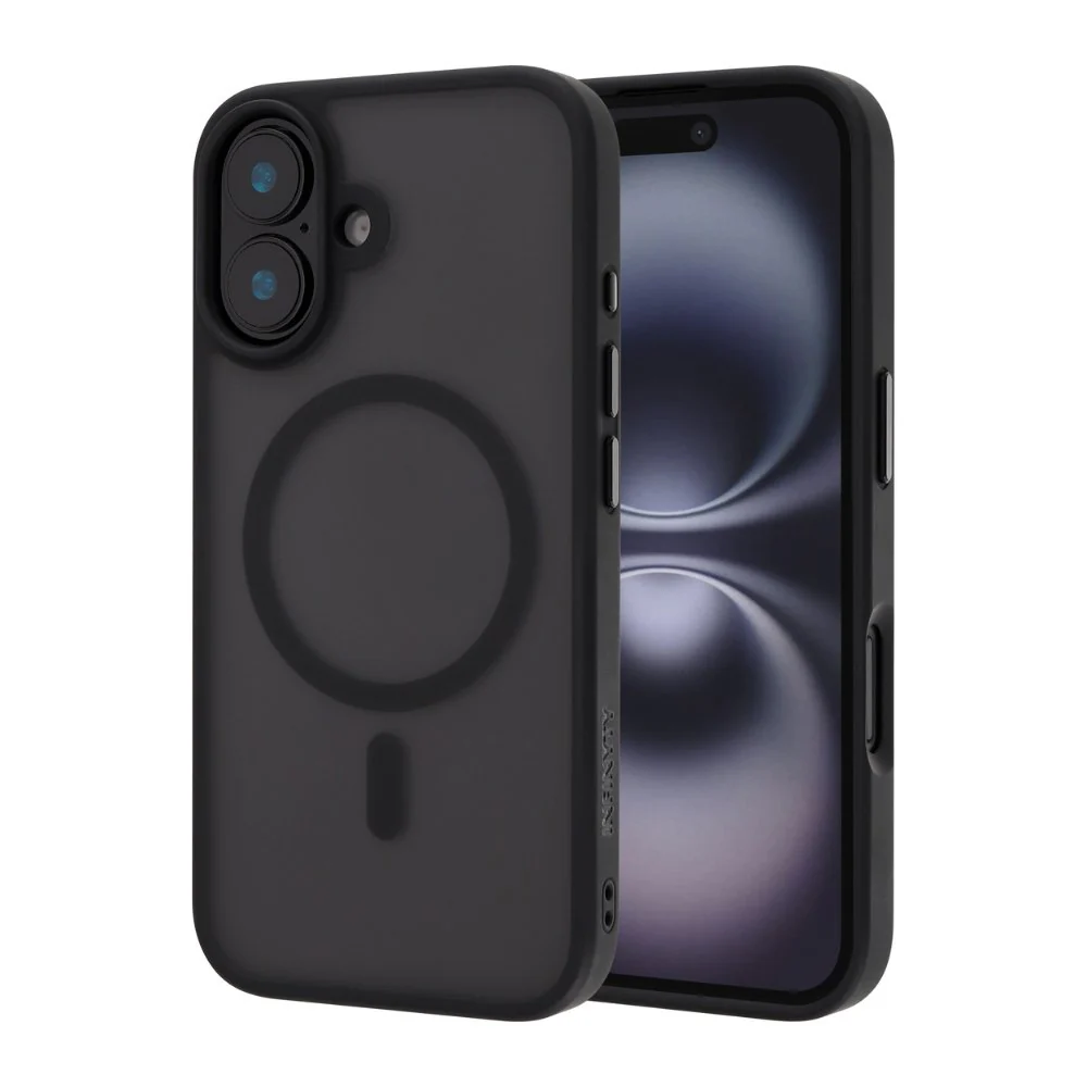 Infinyty Gleam Hybrid Matte Soft Touch MagSafe Case for iPhone 17, Black