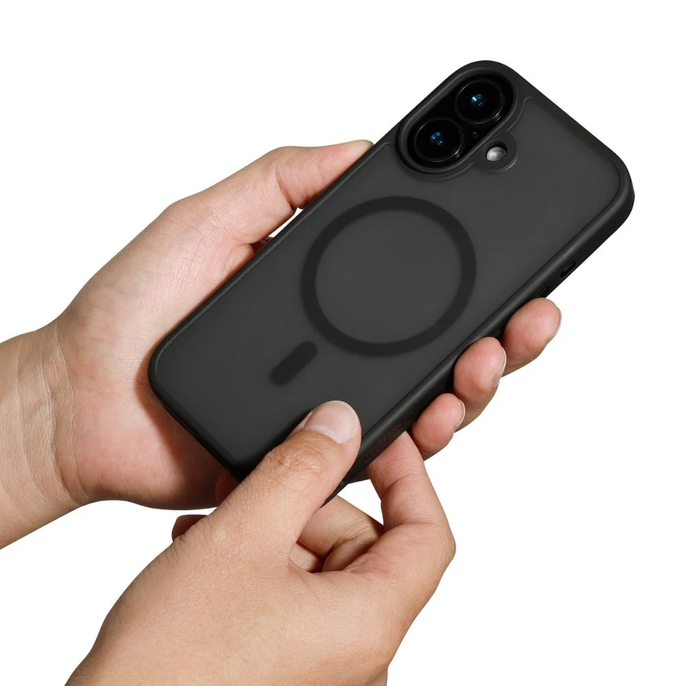 Infinyty Gleam Hybrid Matte Soft Touch MagSafe Case for iPhone 17, Black - Image 2
