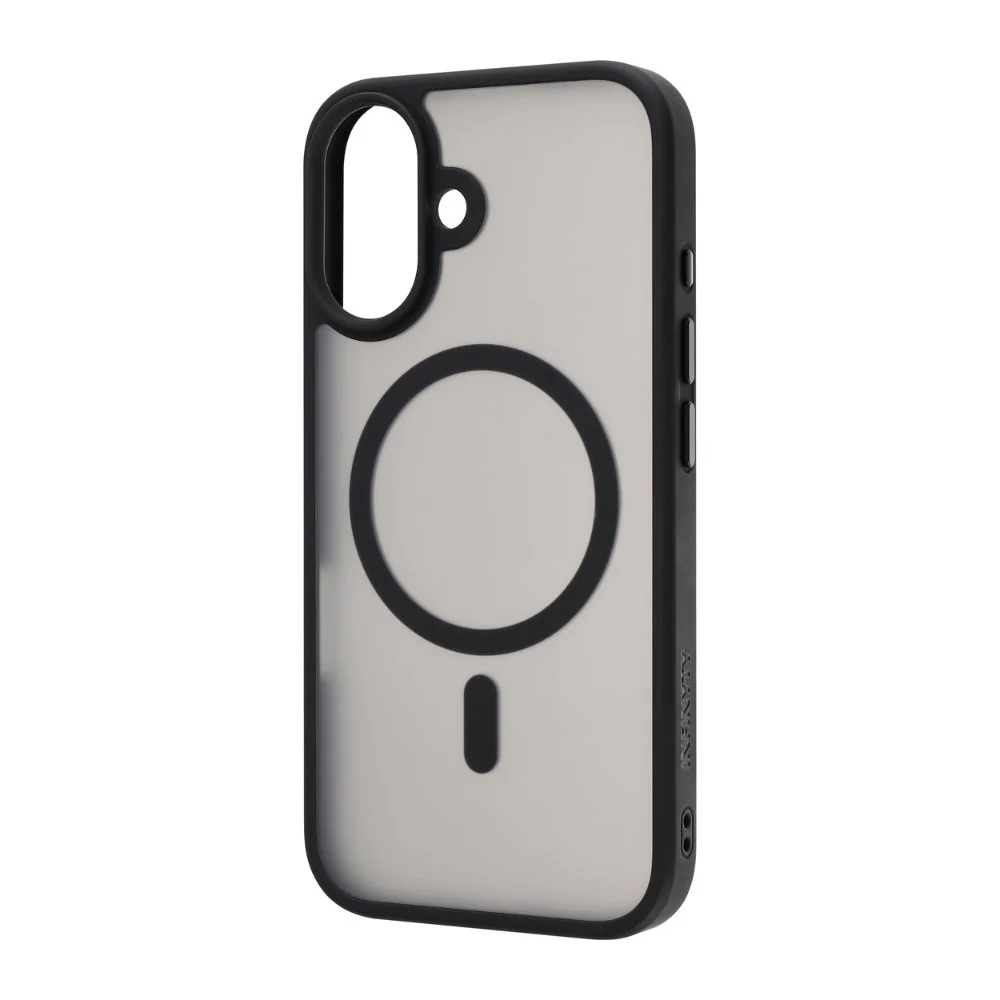 Infinyty Gleam Hybrid Matte Soft Touch MagSafe Case for iPhone 17, Black - Image 3