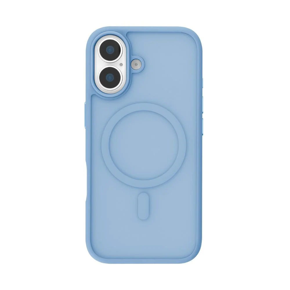 Infinyty Gleam Hybrid Matte Soft Touch MagSafe Case for iPhone 17, Blue - Image 5