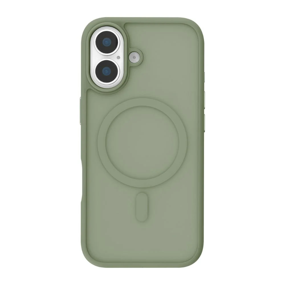 Infinyty Gleam Hybrid Matte Soft Touch MagSafe Case for iPhone 17, Green - Image 2