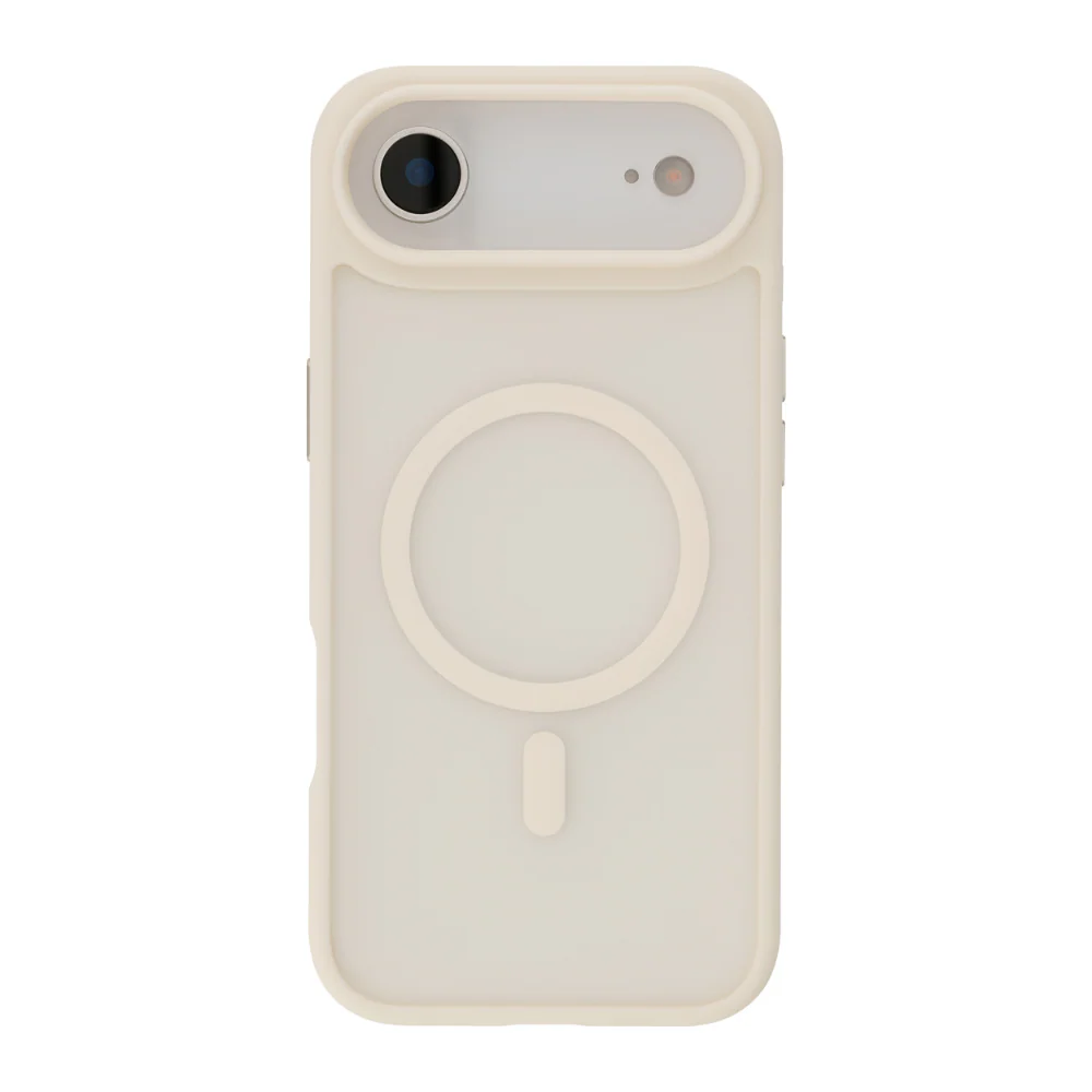 Infinyty Gleam Hybrid Matte Soft Touch MagSafe Case for iPhone Air, Cream