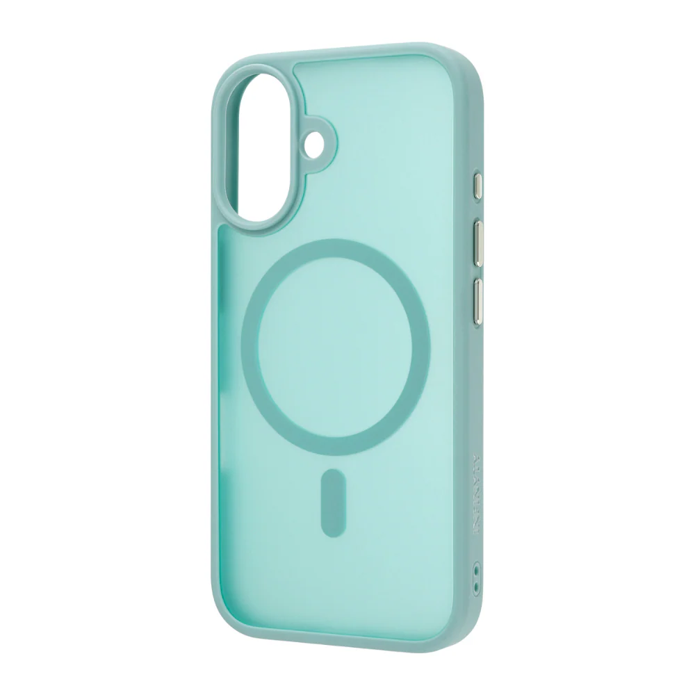 Infinyty Gleam Hybrid Matte Soft Touch MagSafe Case iPhone 16 Plus, Teal - Image 4