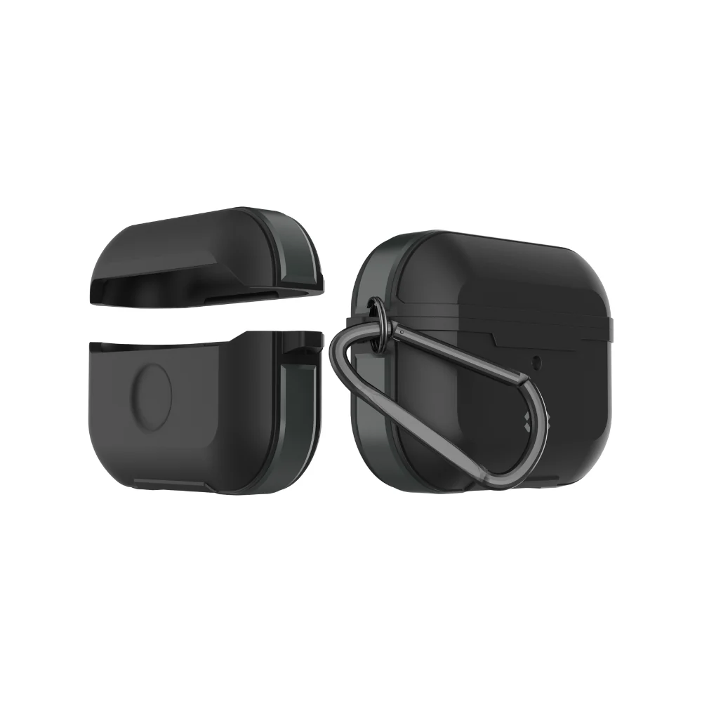 Infinyty Gravix Case with Metal Edges for AirPods Pro 2, Titanium/Grey - Image 2