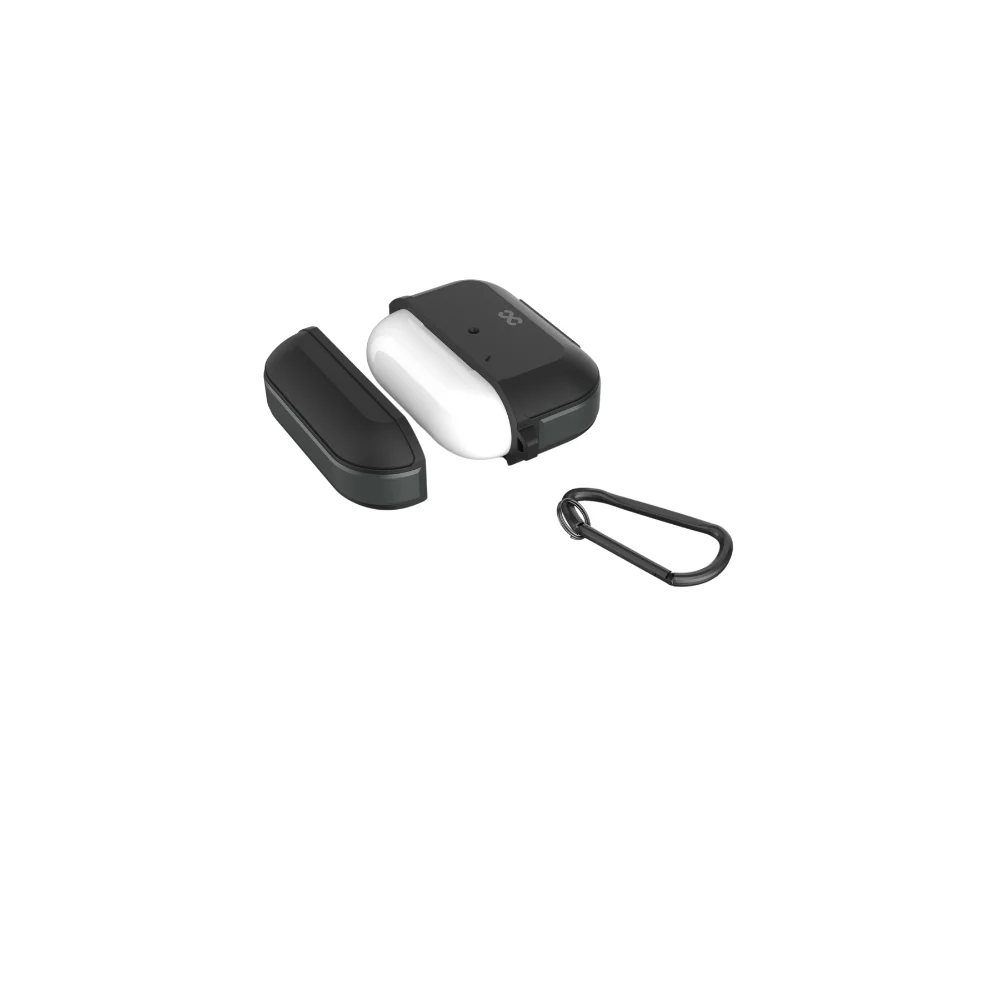 Infinyty Gravix Case with Metal Edges for AirPods Pro 2, Titanium/Grey - Image 3