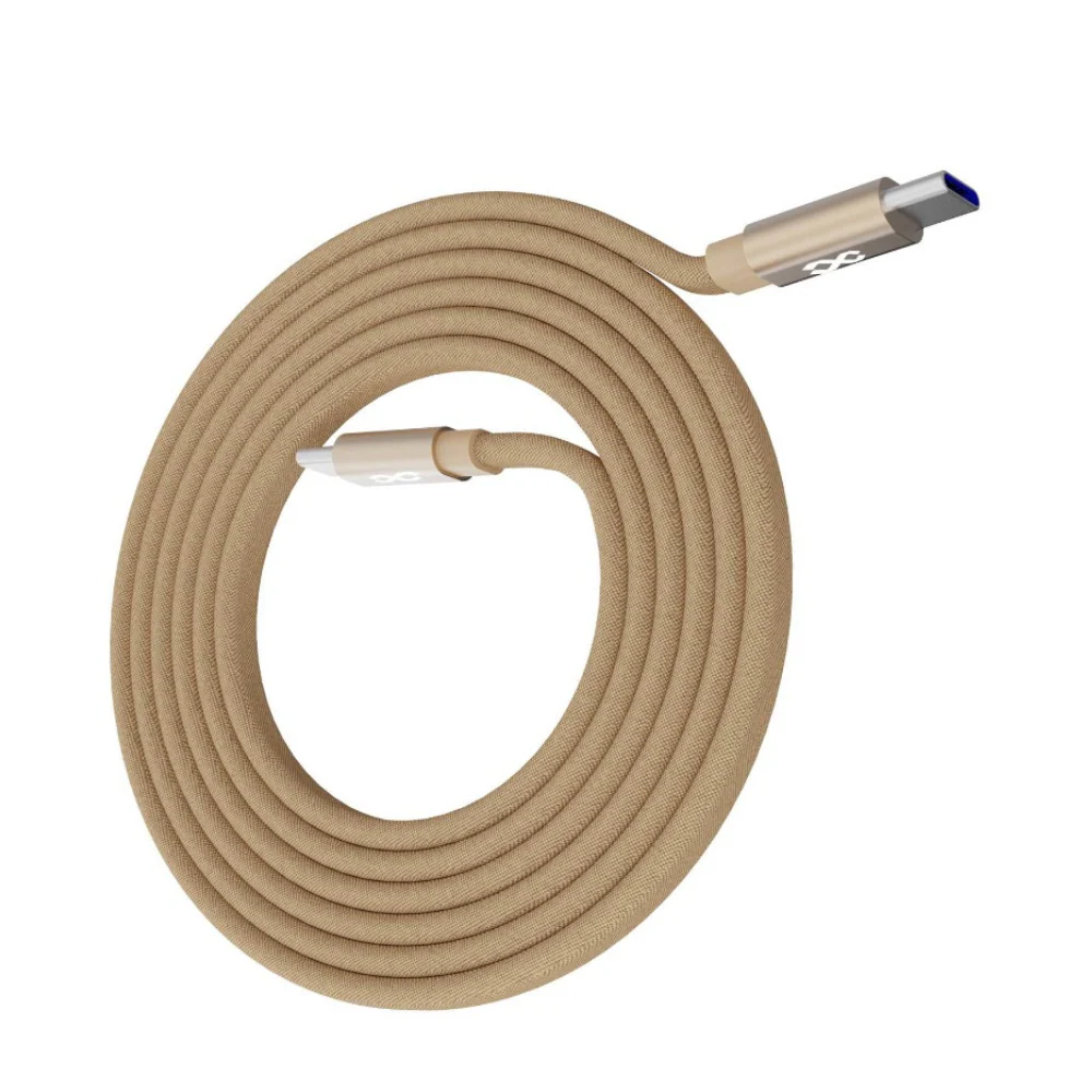 Infinyty Mag Loop Flat Magnetic Braided Cable USB-C to USB-C, 100W, 1m, Brown - Image 4