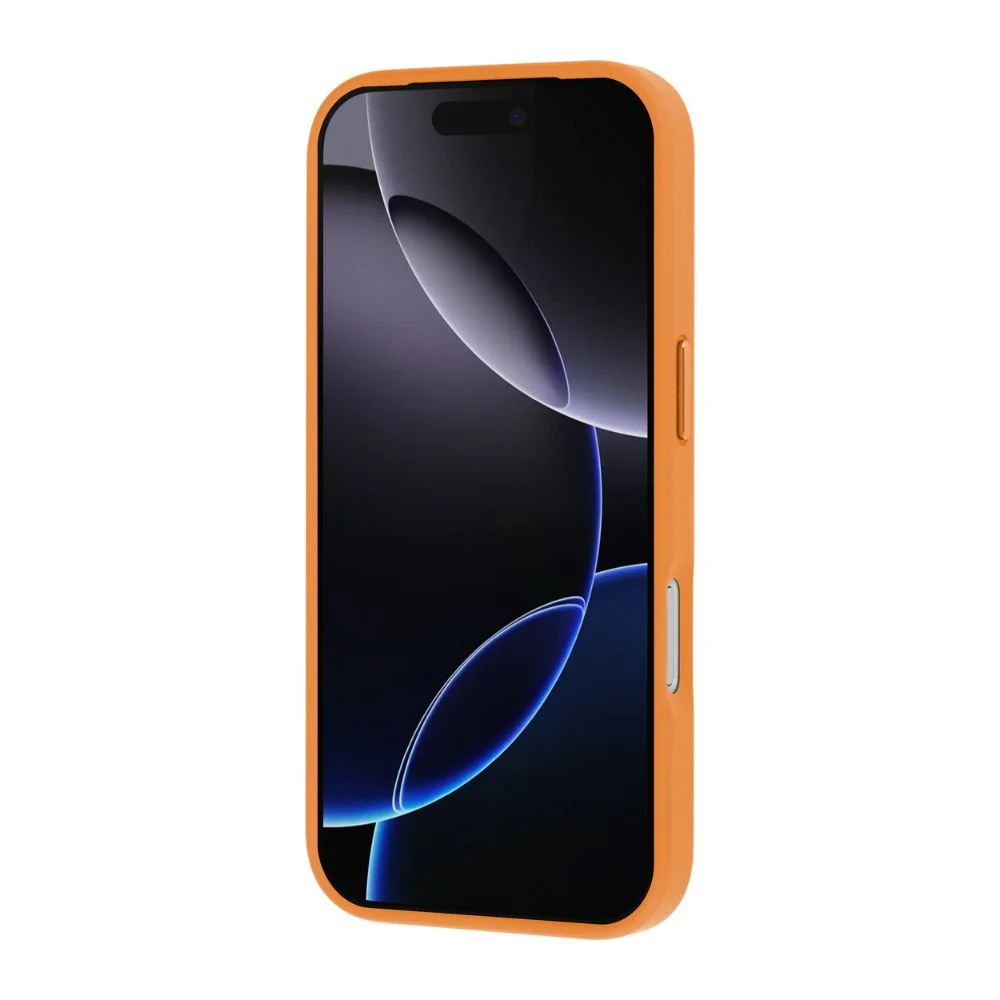 Infinyty Modo Hybrid Matte Soft Touch Case With Metallic Accents iPhone 17 Pro, Orange - Image 3