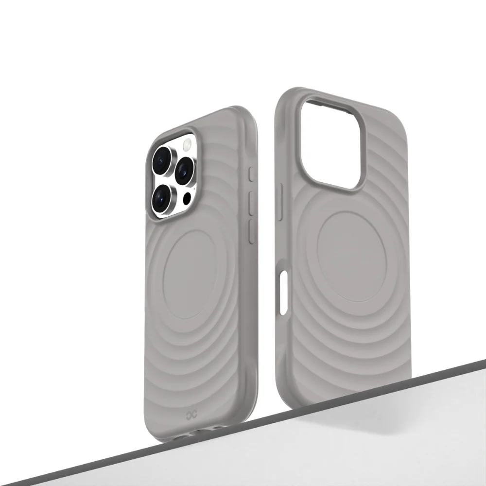 Infinyty Quiver Ripple Silicone Case iPhone 16 Pro, Sand - Image 2