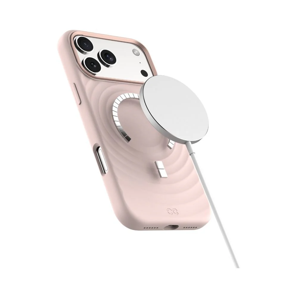 Infinyty QUIVERX Ripple Case with Metallic Camera Frame for iPhone 17 Pro Max, Pink - Image 2