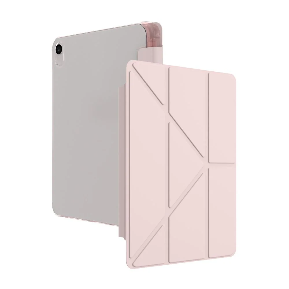 Infinyty Smart Rap iPad Case with Tri-Fold Stand for iPad 11-inch A16, Pink - Image 3
