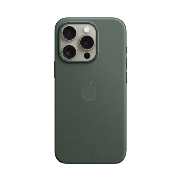 Apple iPhone 15 Pro Fine Woven Protective Case Cover With MagSafe Evergreen