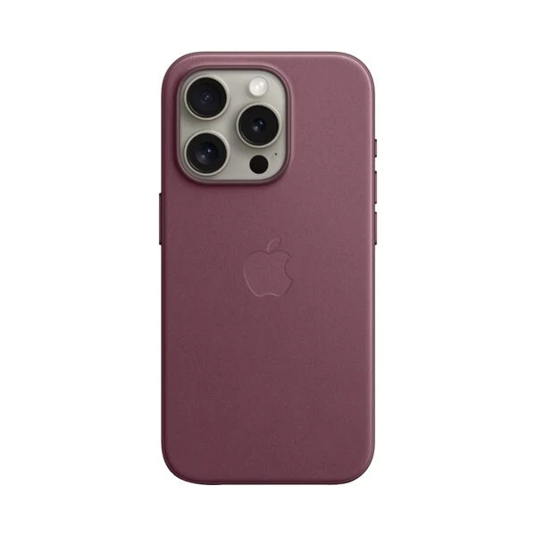 Apple iPhone 15 Pro Fine Woven Protective Case Cover With MagSafe Mulberry