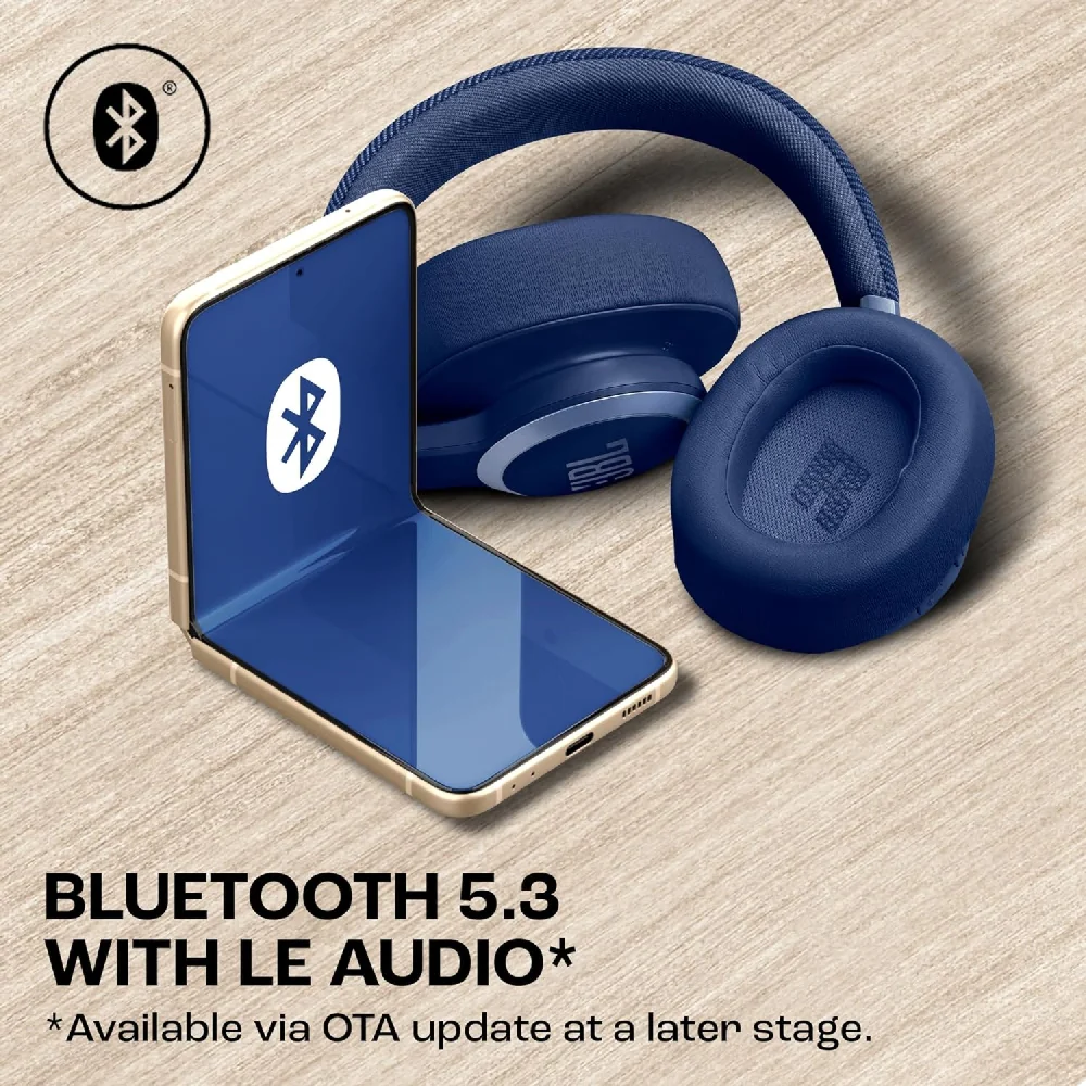 JBL Live 770 Wireless Noise Cancelling  On-Ear Headphone Blue - Image 6