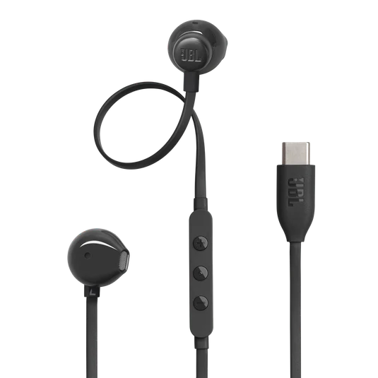 JBL TUNE 305C In Ear Headphone, Wired, USB-C, Hi Res, Black